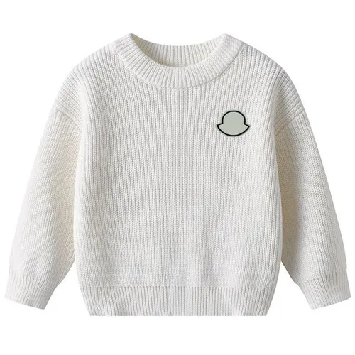 Autumn Winter 0-6 Years Baby Boys and Girls Solid Color Pullover Long Sleeve Sweaters Boutique Kids Clothing