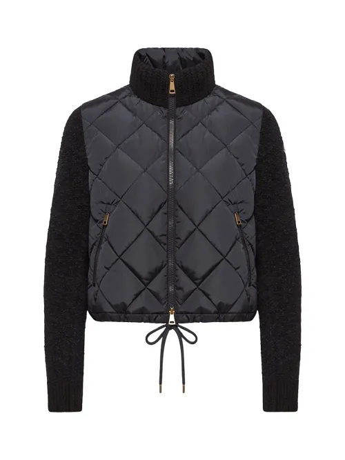 Moncler Quilted Down-Filled Down Jacket — Black
