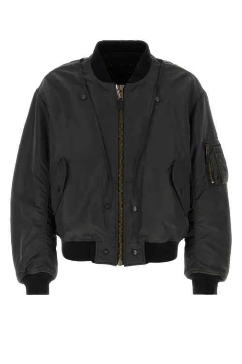 Maison Margiela Nylon Bomber Jacket — Gray