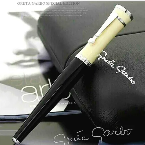 wholesale Collection Edition Greta Garbo Resin Ballpoint Rollerball Pens Writing Office School Supplies With Pearl Cap