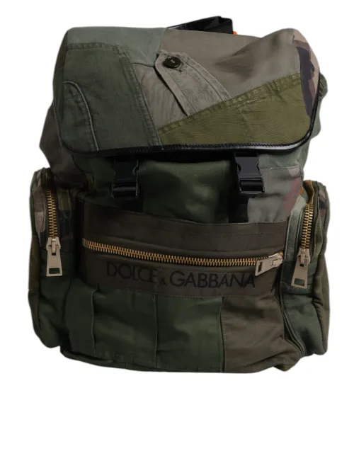 Dolce & Gabbana Patchwork Travel Backpack — Green