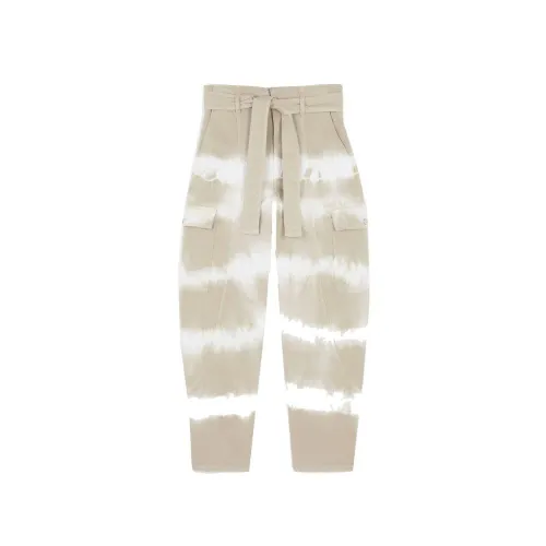 Stella McCartney Tie-Dye Cotton Cargo Pants — White