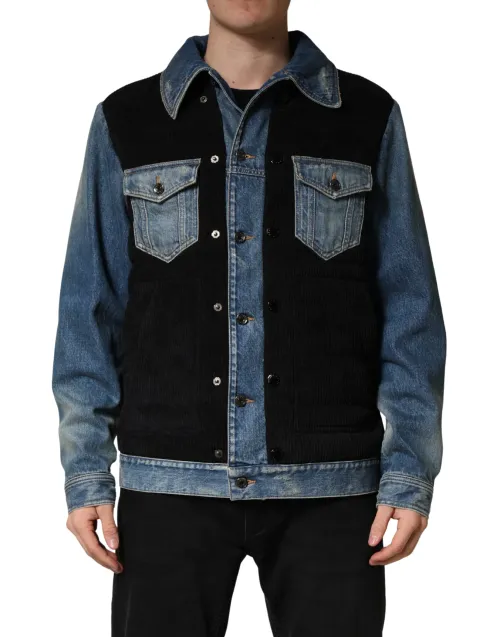 Dolce & Gabbana Two-Tone Denim Jacket — Blue
