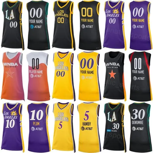 Printed Basketball Los Angeles Sparks Woman 7 Ariel Atkins Jerseys Womens Kids Mens 10 Kelsey Plum 5 Dearica Hamby Nneka Ogwumike Rae Burrell Kate Martin WNBA 26 27