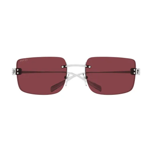 Gucci Eyewear GG2038S002 Frameless Sunglasses — Silver