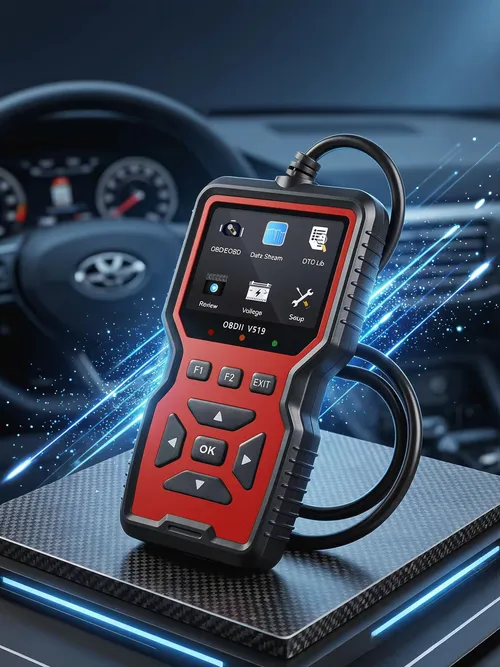 V519 Red Car Diagnostic Scanner Tool Automotive OBD2 Scanner for Engine Health Check with Color Screen