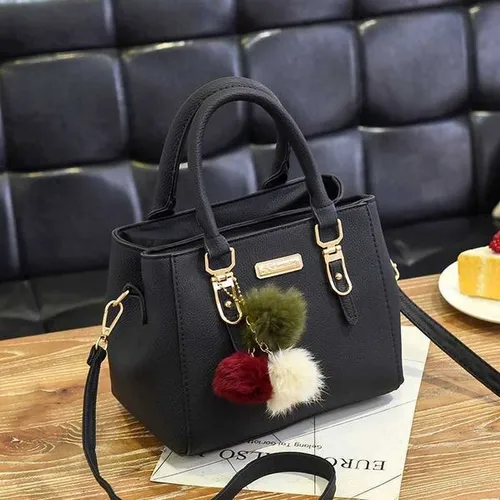 Fashion Women Hairball Shopper Totes Solid Color PU Leather Large Capacity Handbag Ladies Luxury Designer Crossbody Shoulder BagT251206