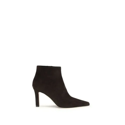 The Row Lamb Leather Ankle Boot — Brown