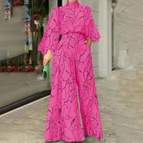 Spring New Women's Digital Printing Amazon Cross-Border Trade Nine-Point Sleeve European And American Style Clothing
