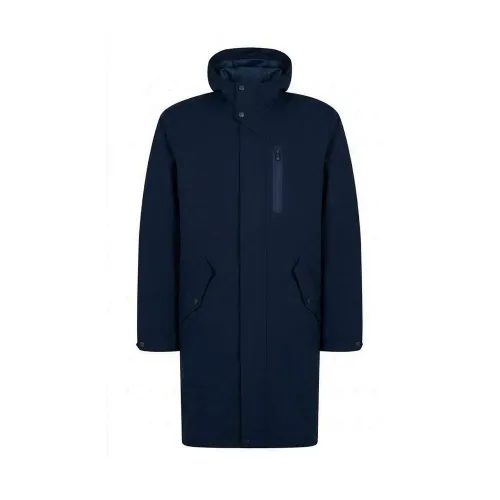 Herno Water-Repellent Polyester Coat — Navy