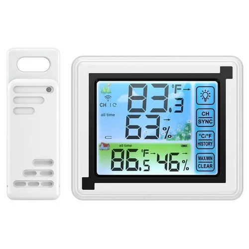 Digital electronic thermometer meter wireless moisture monitor indoor air with 1 sensors