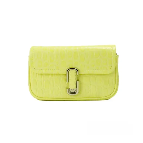 Marc Jacobs Embossed Leather Crossbody Bag — Yellow
