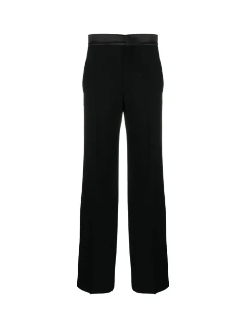 Chloé High-Waisted Tuxedo Trousers — Black
