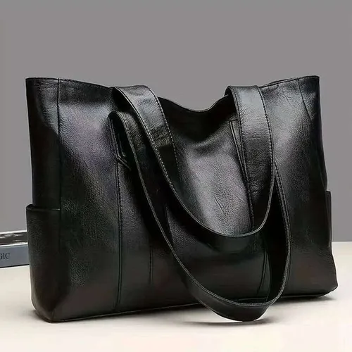Large Capacity Vintage Plain Shoulder Bag , Ladies Commuter Casual Handbag XJ260310