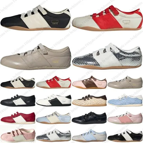 Designer Womens Ballet Shoes Mary Jane Ladies Black Cream White Tokyo Red Sandy Pink Earth Strata Crystal Sky Silver Metallic Pearl