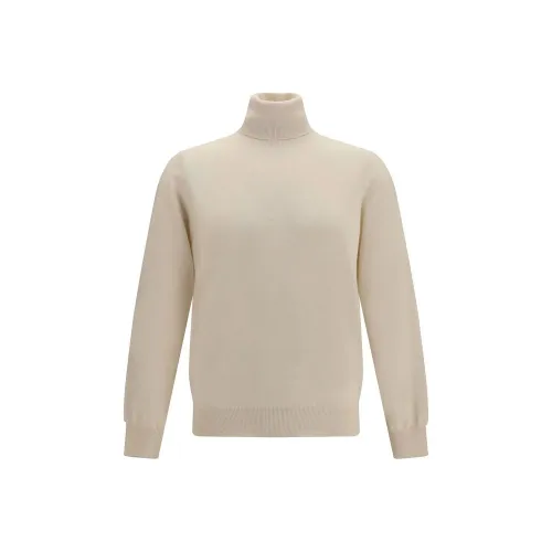 Brunello Cucinelli Cashmere Turtleneck Sweater — Beige