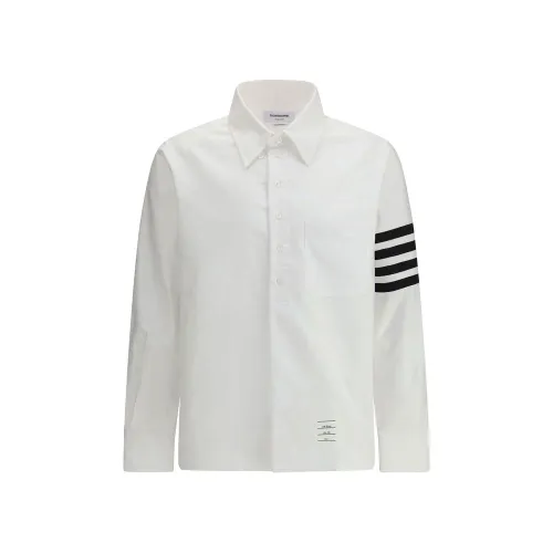 Thom Browne Striped Cotton Shirt — White