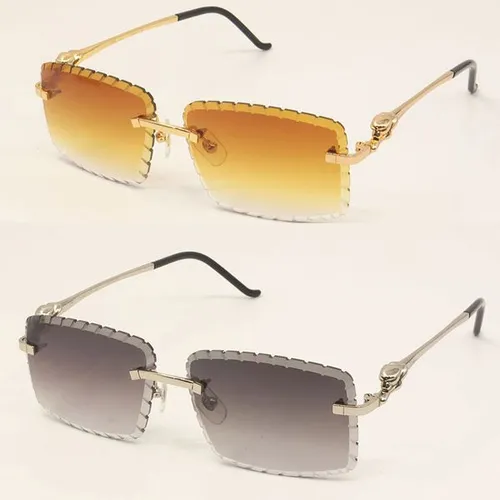 2026 New diamond Cut Lens Leopard Series Rimless Sunglasses CT02810-001 Women or Man Unisex Rimless driving glasses fashion Eyeglasses Designer Size 58-18-140mm