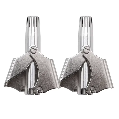 2 Pack of Manual Stainless Steel Nose Hair Trimmer With Storage Box.Cleaning Brush, Compact And Easy To Carry, Safe Design, Easy To Use,