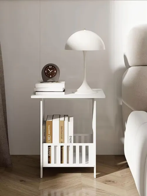 Bedside Table with Storage, Small Side Table Side Nightstand Cabinet, End Table for Living Room and Bedroom Bathroom