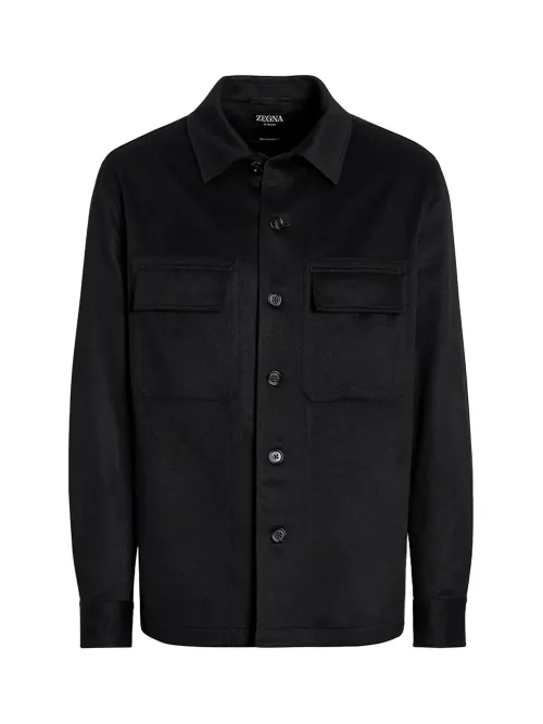 Zegna Alba Overshirt — Black