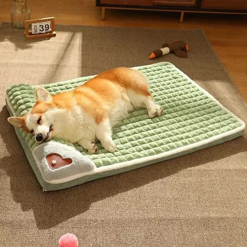 Washable removable pet bed nest warm carpet luxurious small and medium sized dog sofa plaid bed for cats and dogsM251124