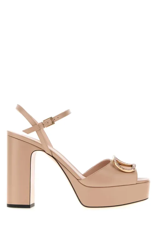 Valentino Garavani Vlogo Platform Sandal — Pink