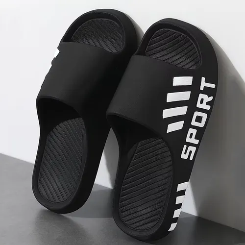 Summer Fashion Slippers For Men Indoor Outdoor Sandals Beach Flip Flop Thick Sole Male Slides Summer Non-Slip Men Shower Slipper
