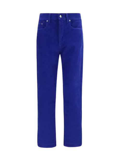 Versace Garment-Dyed Corduroy Jeans — Blue