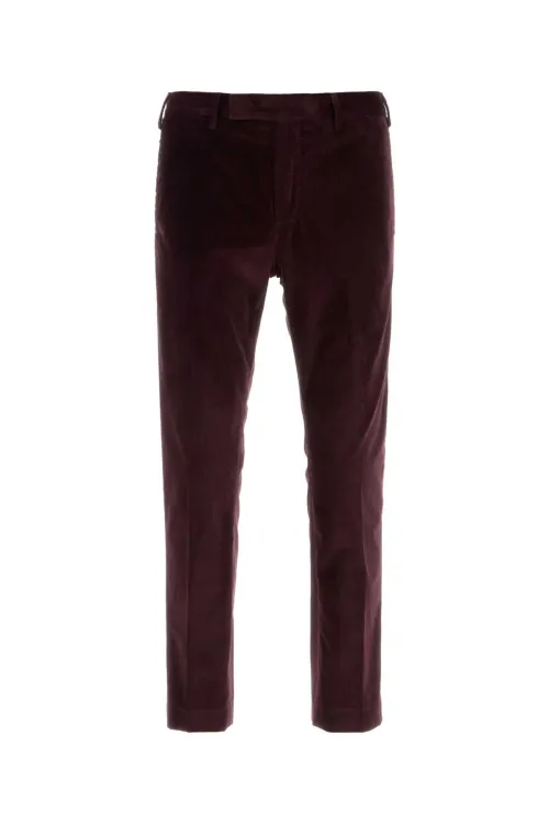 Pt Torino Stretch Corduroy Trousers — Purple