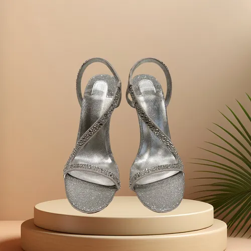 Master quality high heel sandals, suede hot diamond, women's flat sandals high heel single shoes female gift EU35-42 sandals, 10.5cm