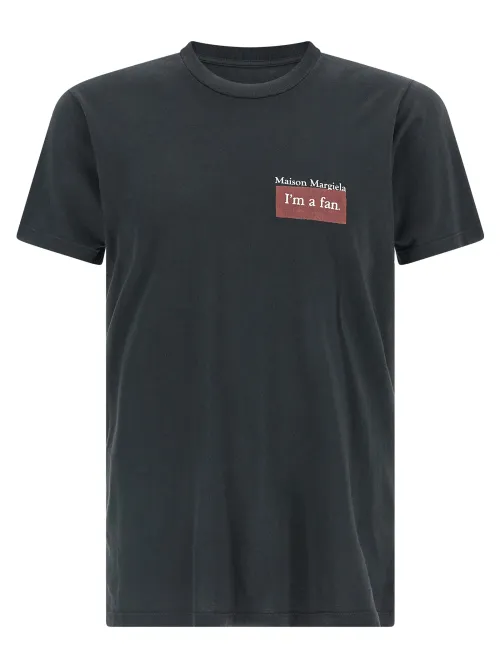 Maison Margiela Logo-Graphic Cotton T-Shirt — Black