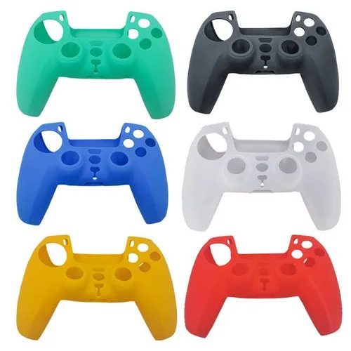 6 Colors Soft Protective Cover Silicone Case Skin for Playstation 5 PS5 Controller Gamepad Protector Anti-Slip Cap Ps5 Joystick Cover DHL
