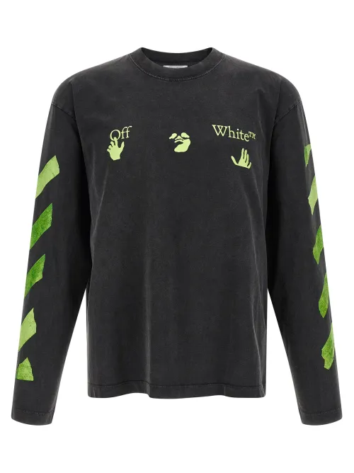 Off-White Graphic Logo Print T-Shirt — Black