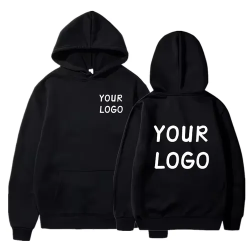 DIY Custom Your Brand LOGO Men Women Casual Hoodie Top Solid Color Pullover Street Personality Sweatshirt Custom Gifts