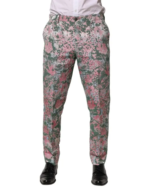 Dolce & Gabbana Floral Jacquard Trousers — Multicolor