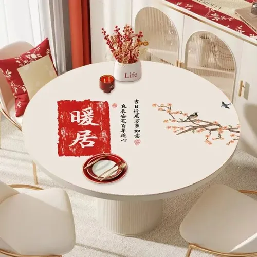 Nappes Table Ronde Mariage Nappe De Table Rectangulaire Mantel Pvc Redondo 7G7Y01