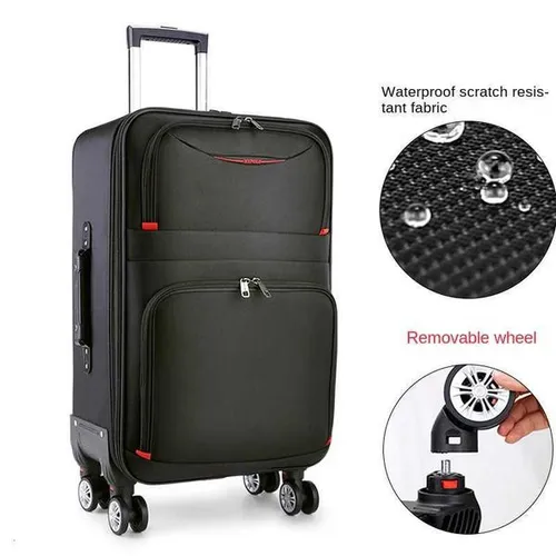 30 Large Capacity Black Luggage Waterproof Durable Trolley Case Oxford Cloth Detachable Spinner Wheel 20 Password Suitcase W250920
