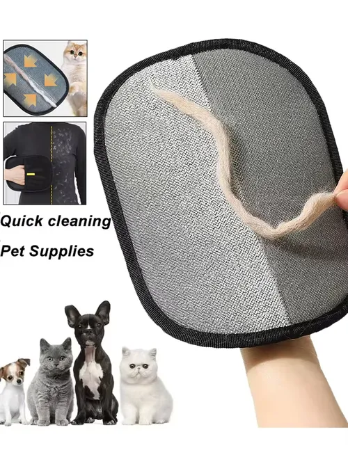 Pet Hair Remover Portable Washable Clothes Hair Dehairing Gloves Pet Cleaning Products Pet Accessories