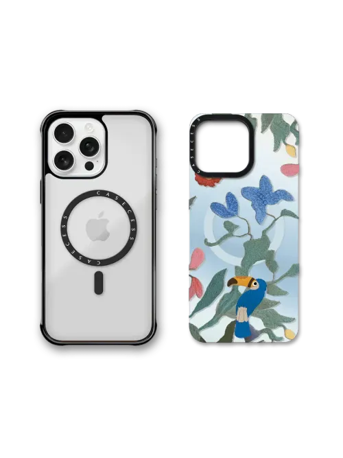 Bloom & Feather Baby Blue - iPhone 16 Pro / Base Case+Back Cover