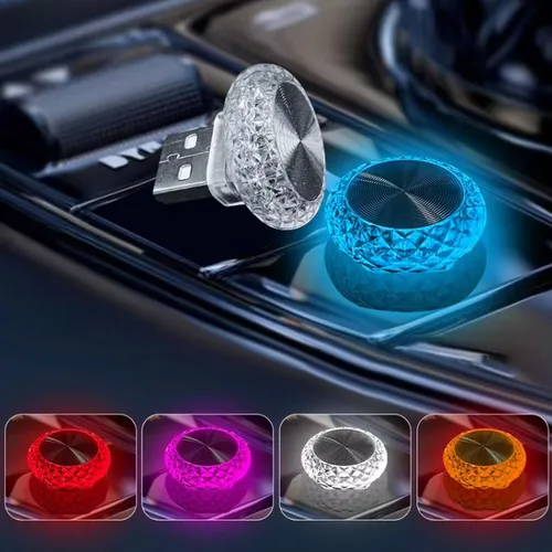 Car USB Ambient Lights Portable Mini LED Atmosphere Lamps Interior Decorative lights for car and Computer, Environment Lighting