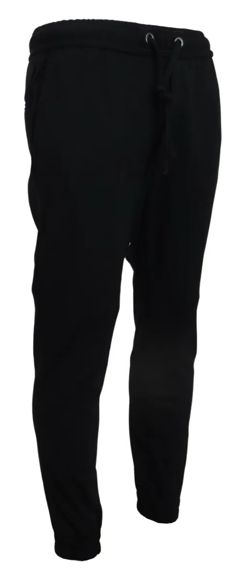 Dolce & Gabbana Wool-Blend Joggers — Black