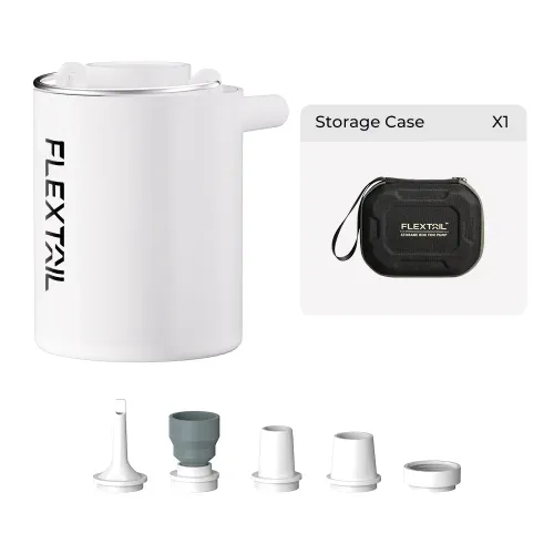 TINY PUMP X 2024 - 3-in-1 Rechargeable Mini Air Pump (US Clearance) - White / PUMP with Case