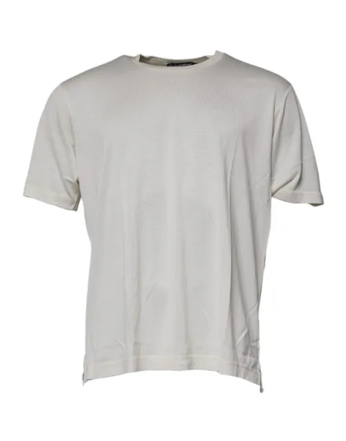 Dolce & Gabbana Silk-Cotton Blend T-Shirt — White