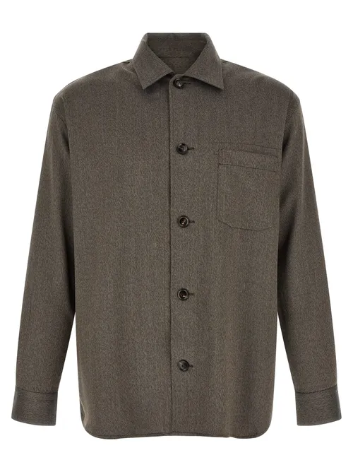 Brioni Workwear Shirt — Brown