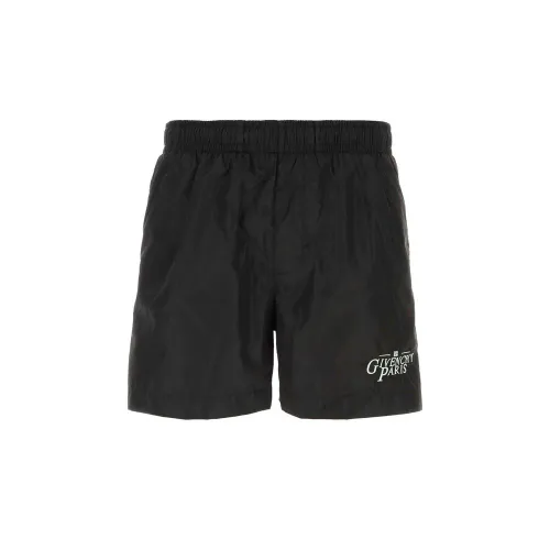 Givenchy Logo-Embroidered Polyamide Swim Shorts — Black