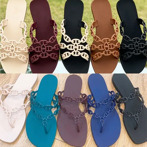 Fashion Slides Women Designer Sandals Summer Rubber Slippers Beach Slides Flatform Mules Slider Jelly Script Flip Flops Casual Shoes Daily Outfit 322