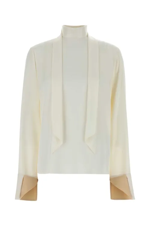 Stella McCartney Satin Blouse — Cream