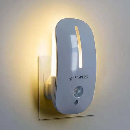 Sensky Motion Sensor LED Eye Friendly Front Low and Bright Back Light Design Night Lights for Bathroom Hallway H260224
