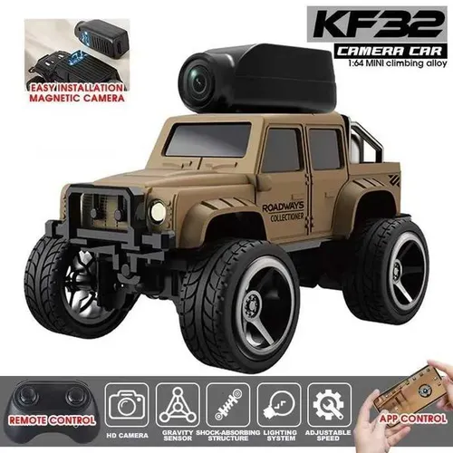 KF32 164 RC Mini Climbing Car With LED Light and HD Camera Radio Remote Control Cars Alloy Toy For Kids Christmas Holiday GiftT260319
